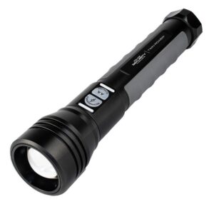 Police Security Flashlights Twin Power Flashlight 2000 Lumens Black