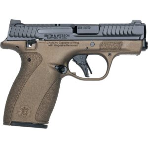 S&W Exclusive "Mid-Bro" M&P Bodyguard 2.0 Thumb Safety Handgun .380 Auto 10(1)&12(1)rd Magazines 2.75" Barrel Midnight Bronze Grip