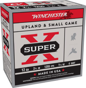Winchester Ammo XU12H4 Super X Heavy Game Load 12Gauge 2.75" 1 1/8oz 4Shot 25 Per Box/10 Case