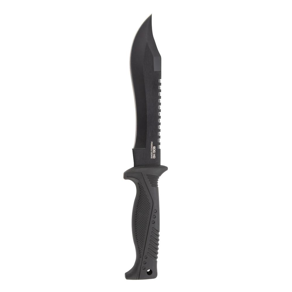 SOG Knives Pinnacle Bowie Fixed Knife 7-1/2" Clip Point Blade Black